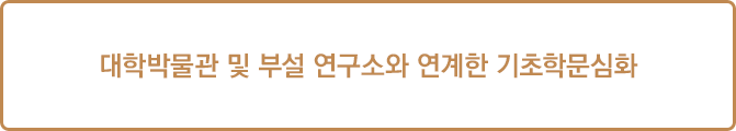 대학박물관 및 부설 연구소와 연계한 기초학문심화